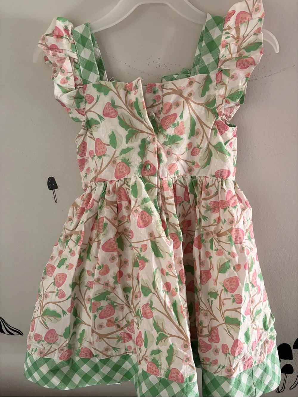 Cupcakes & Cashmere Pink Strawberry Print Dress with Matching Headband